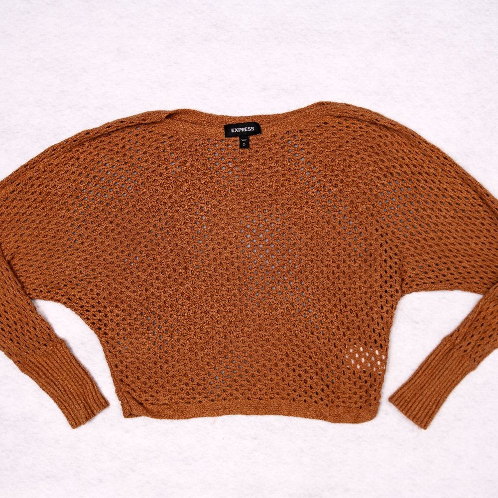 Express Open Knit off the Shoulder Sweater
